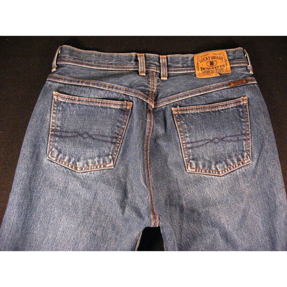 Lucky Brand Dungarees Jeans Sz 10/30 Distressed Button Fly Easy Riders Stright - Picture 5 of 12